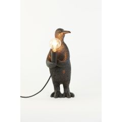 Penguin tafellamp E14 16x13x34 cm - mat zwart