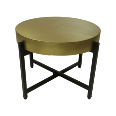 Golden glamour ronde salontafel ø50x40 metaal goud