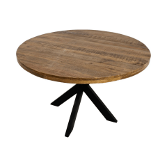 Melbourne eettafel rond ø130x76 naturel mangohout van het woonmerk HSM Collection