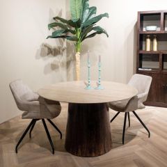 Valentino ronde eettafel - Ø130 cm - beige