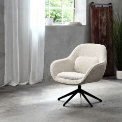 Mikkel draaibare fauteuil - wit