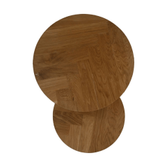 Azla salontafel ø60/ø45 eiken naturel | set van 2