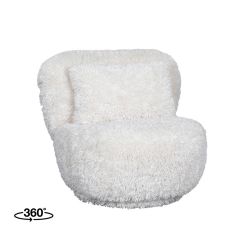 Doodle fauteuil stof - crème