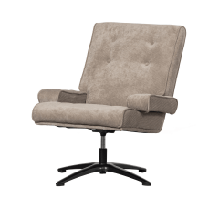 William draaifauteuil ribstof naturel