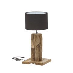 Nature tafellamp rond 25x25x50 cm teak