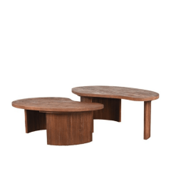 Timon salontafel set mangohout espresso