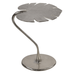 Monstera bijzettafel zilver 48cm van het woonmerk Les