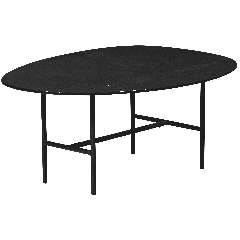 Vajen salontafel marmer 80x60 cm - zwart