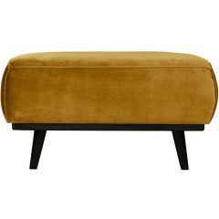 Hocker Statement Fluweel Honing Geel 80x55 Cm