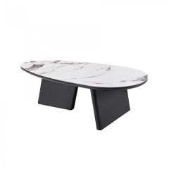 Bryan salontafel organisch 130x70x40 cm - stintered stone lite black