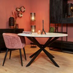 Ronde eettafel Lynn - ø130 cm - marmer