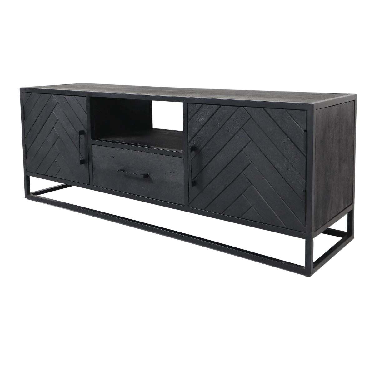 omhelzing Aas Buitensporig Verona tv-meubel 150x40x55 mangohout/metaal zwart van het woonmerk HSM  collection