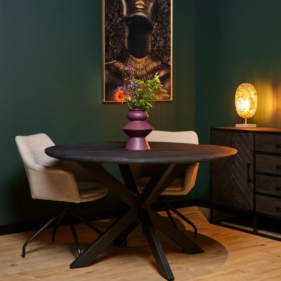 Ronde eettafel New York - ø150 cm - zwart