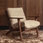 Houston fauteuil bouclé/hout - naturel