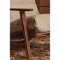 Houston fauteuil bouclé/hout - naturel