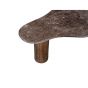 Eve salontafel 129x70x39 cm - bruin marmer/hout