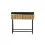 Sam sidetable 2 lades 90x35x80 cm - goud/marmer