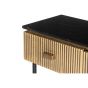 Sam sidetable 2 lades 90x35x80 cm - goud/marmer