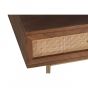 Juan salontafel met lade 115x60x40 cm - rotan/mangohout walnoot