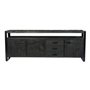 Norris dressoir 210 cm - zwart