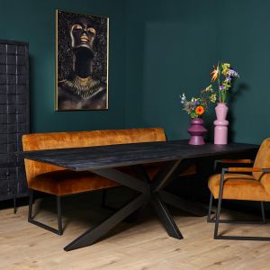 Rechthoekige eettafel New York - 200 cm - zwart