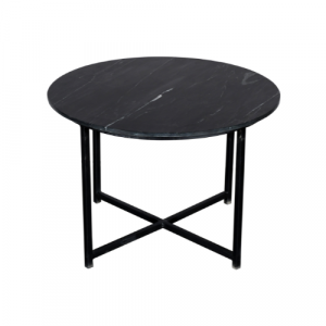 Salontafel Collin Ø75 cm - zwart marmer